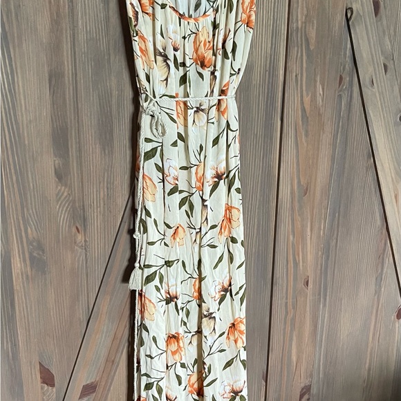 Ladies 1x yellow floral maxi sundress - Picture 2 of 2